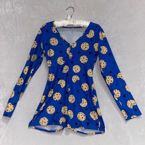 cookie monster one piece pajama onesie